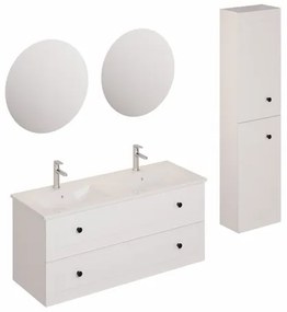 Kúpeľňová zostava s umývadlom vrátane umývadlovej batérie, vtoku a sifónu Naturel Forli biela KSETFORLI6, 1 ks