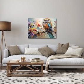 Obraz - Maľovaná sova (70x50 cm)