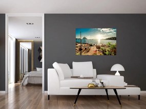 Obraz - Pláž s ľuďmi (90x60 cm)