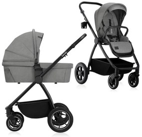 Lionelo - Kombinovaný kočík 2v1 MERIL Grey Stone