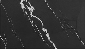 Obdĺžniková sprchová vanička z SMC kompozitu REA MAGNUM CARRARA 120x90 cm, čierny mramor