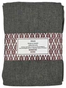 Záclona s provázky Ulla polyester tmavo šedá 140x260 Merkury Home II/22