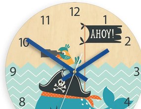 Dětské nástěnné hodiny Ami Pirát 30 cm vícebarevné