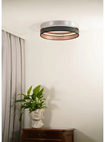 Duolla-LED Stropné svietidlo ROLLER DUO SH. LED/24W/230V pr. 45 cm strieborná/čierna