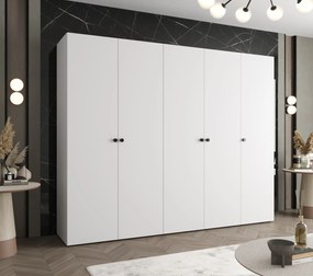 Šatníková skriňa 250 cm Parna 1 (biela + čierna). Akcia -20%. Vlastná spoľahlivá doprava až k Vám domov. 1125890