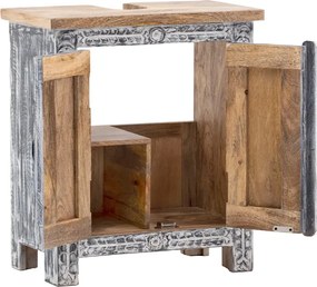 furniture-nabytek.cz - Masívna umývadlová skrinka Santa Cruz z dreva Holz - Mango, lakovaná, šedá