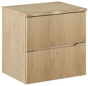 Závesná skrinka pod umývadlo Nordic Nature s doskou 60 cm dub cremona