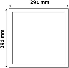 AVIDE Zápustný LED panel, 24W, teplá biela, 29x29cm, štvorec, biely