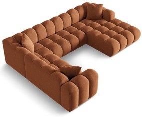 Terakotová ženilková rohová pohovka (ľavý roh/do tvaru "U") Treno – Cosmopolitan Design