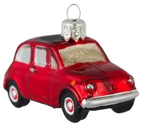 Vianočná ozdoba červený Fiat 500