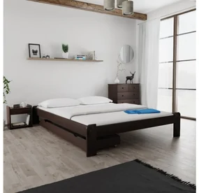 Posteľ Ada 140 x 200 cm, orech Rošt: S lamelovým roštom, Matrac: Matrac Somnia 18 cm