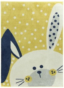 Detský koberec EMILY KIDS 2323A Zajac žltý