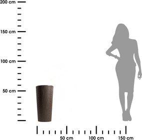 PLASTOVÝ KVETINÁČ URBANIKA ECO 57X29,5 CM TMAVOHNEDÁ