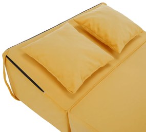 Skladacie kreslo/matrac PELOS, žltá