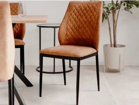 Jedálenská stolička Lille, koňaková vintage optika kože%