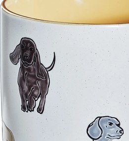 DOG LOVER Kvetináč jazvečík 18 cm - béžová