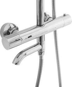 Rea Lungo, termostatická batéria s hornou hlavovou a ručnou hlavicou, chrómová, REA-P6607