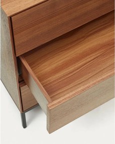 Nízka komoda v dekore orecha v prírodnej farbe 110x75 cm Vedrana – Kave Home