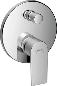 Hansgrohe Rebris E, páková vaňová batéria pod omietku, so zabudovanou bezpečnostnou kombináciou podľa EN1717, pre iBox universal, chrómová, HAN-72469000