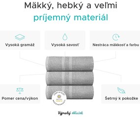 Uterák BASIC ORNAMENT 50 x 80 cm svetlosivý, 100% bavlna