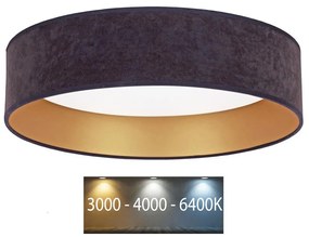 Brilagi - LED Stropné svietidlo VELVET LED/24W/230V 3000/4000/6400K šedá/zlatá