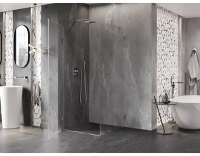 Mexen Lunar-B, výklopný sprchový kút ľavý 100 x 100 cm, 8mm číre sklo, oceľový profil, 832-100-100-97-00-L