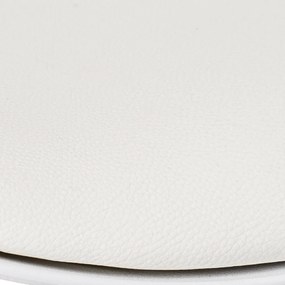 Biele barové stoličky s nastaviteľnou výškou z imitácie kože v súprave 2 ks (výška sedadla 56,5 cm) – Casa Selección