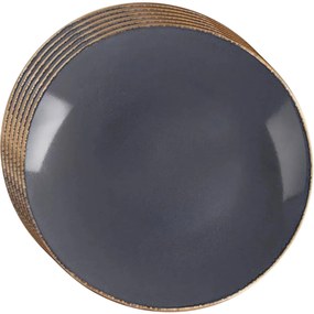 Orion Sada keramických dezertných tanierov Glaze sivá 20,5 cm, 6 ks