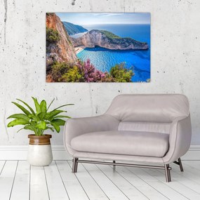Obraz - Pláž Navagio, Grécko (90x60 cm)