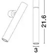 Minimalistické nastenné svietidlo Arlo Biela