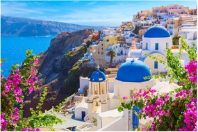 Obraz - Santorini, Grécko (90x60 cm)