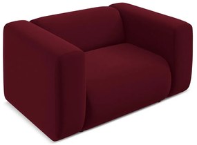 Vínovočervené zamatové kreslo Ekahi – Makamii