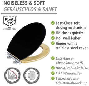 Záchodová doska s automatickým zatváraním 37 x 44 cm Bambusa – Wenko