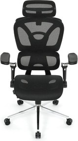 Kancelárska ergonomická stolička PORTE — sieťovina, čierna