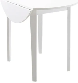 Biely skladací jedálenský stôl Støraa Trento Quer, ⌀ 92 cm