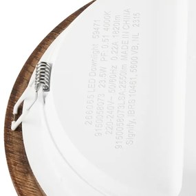 LED Podhľadové svietidlo WOODY SPOT LED/23,5W/230V 4000K čerešňa ø 23,5 cm