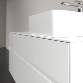 VILLEROY &amp; BOCH Collaro závesná skrinka pod umývadlo na dosku (umývadlo vpravo), 4 zásuvky, 1200 x 500 x 548 mm, Glossy White, C04300DH