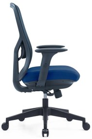Kancelárska ergonomická stolička PYLON — látka, čierna / viac farieb Modrá Bez podhlavníka