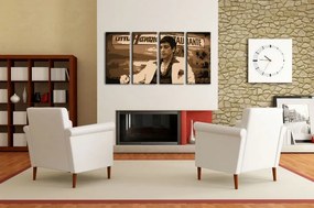 Ručne maľovaný POP Art obraz HAVANA - AL PACINO 4 dielny  al17