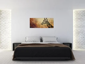Obraz - Žirafa, maľba (120x50 cm)