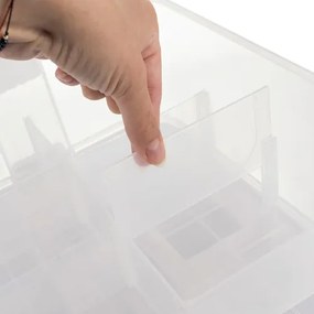 KRUZZEL Box na stavebnice s 2 úrovňami - organizér na hračky - Kruzzel