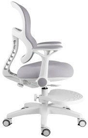 Detská rastúca stolička Neoseat JUNI 006 — látka, prateľný poťah, sivá