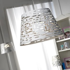 ONLI - Luster na lanku RICKY 1xE27/15W/230V pr. 40 cm biela