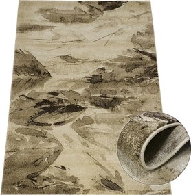 Koberec Wenus 7771 SAND – béžovo-hnedý obdĺžnikový koberec Rozmer: 80x150 cm