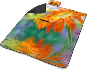 Sablio Plážová deka Oranžová gerbera: 200x140 cm