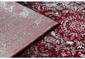 Moderný koberec VINCI 1407 Rozeta vintage - Štrukturálny Červená / antracitová Veľkosť: 160x220 cm