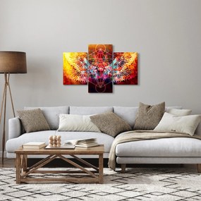 Obraz - Merkaba s krídlami, abstrakcia (90x60 cm)