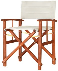 InternetovaZahrada Režisérska drevená stolička - krémová