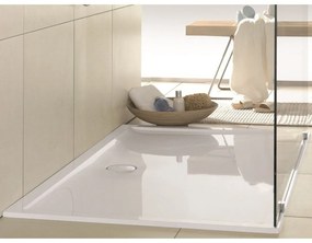 VILLEROY &amp; BOCH Futurion Flat obdĺžniková sprchová vanička z materiálu Quaryl, štandardný model, 1200 x 800 x 25 mm, biela alpská, UDQ1280FFL2V-01