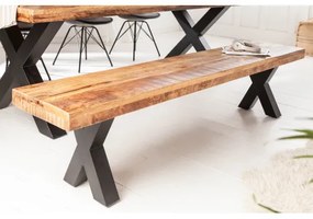Lavica 40159 200cm Masív drevo Mango prírodná  - Komfort-nábytok